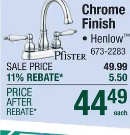 Menards Chrome Finish offer