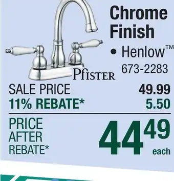 Menards Chrome Finish offer