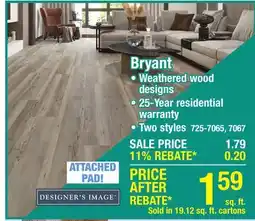 Menards Bryant Vinyl Plank offer