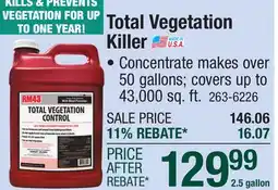 Menards Total Vegetation Killer offer