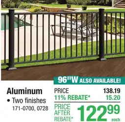 Menards Aluminum offer