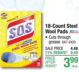 Menards 18-Count Steel Wool Pads offer