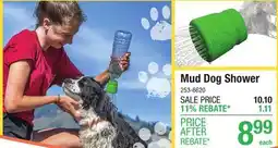 Menards Mud Dog Shower offer