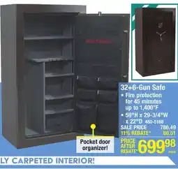 Menards 32+6-Gun Safe offer