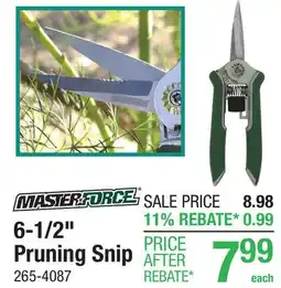 Menards 6-1/2 Pruning Snip offer