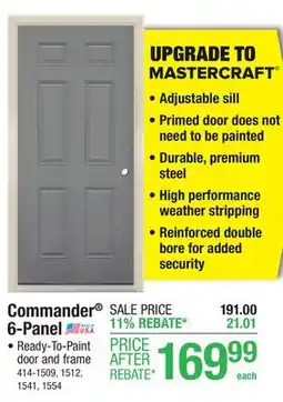 Menards Commander 6-Panel offer
