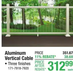 Menards Aluminum Vertical Cable offer