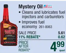 Menards Mystery Oil offer