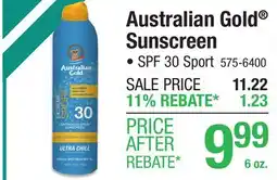Menards Australian Gold Sunscreen offer