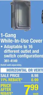 Menards 1-Gang While-In-Use Cover offer