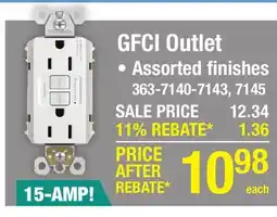 Menards GFCI Outlet offer