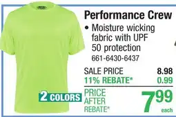 Menards Performance Crew offer