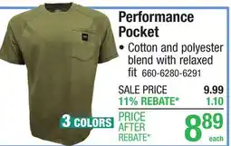 Menards Performance Pocket offer