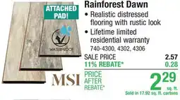 Menards Rainforest Dawn offer