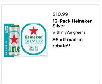 Walgreens 12-Pack Heineken Silver offer