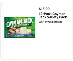 Walgreens 12-Pack Cayman Jack Variety Pack offer