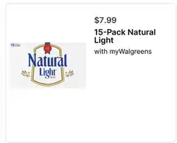 Walgreens 15-Pack Natural Light offer