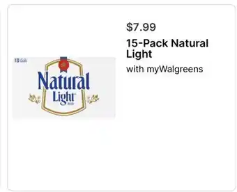 Walgreens 15-Pack Natural Light offer