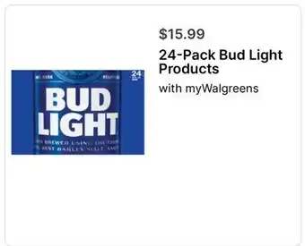 Walgreens 24-Pack Bud Light Products offer
