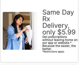 Walgreens Same Day Rx Delivery offer