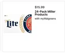 Walgreens 24-Pack Miller Products offer