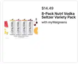 Walgreens 8-Pack Nutrl Vodka Seltzer Variety Pack offer
