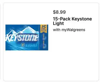 Walgreens 15-Pack Keystone Light offer