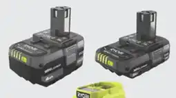 The Home Depot RYOBI One+ 2-Pack 18V Battery 2.0Ah/4.0Ah Kit offer