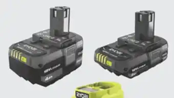 The Home Depot RYOBI One+ 2-Pack 18V Battery 2.0Ah/4.0Ah Kit offer