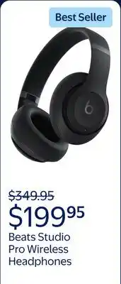 Walmart Beats Studio Pro Wireless Headphones - Black offer