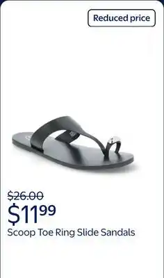 Walmart Scoop Women's Toe Ring Slide Sandals offer