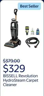 Walmart BISSELL Revolution HydroSteam Carpet Cleaner, 3428 offer