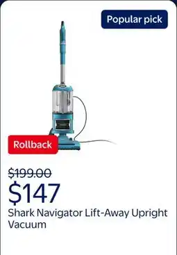 Walmart Shark Navigator Lift-Away Upright Vacuum, NV380 offer