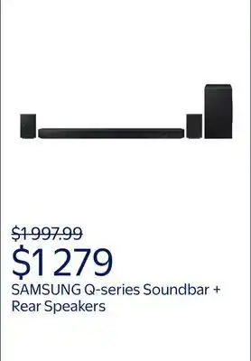 Walmart SAMSUNG Q-series 11.1.4 ch. Wireless Dolby ATMOS Soundbar + Rear Speakers with Q-Symphony HW-Q990D offer
