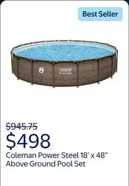 Walmart Coleman Power Steel 18' x 48 Round Metal Frame Above Ground Pool Set offer