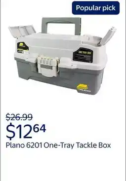 Walmart Plano 6201 One-Tray Tackle Box, Bait Storage, Extending Cantilever-tray Design offer