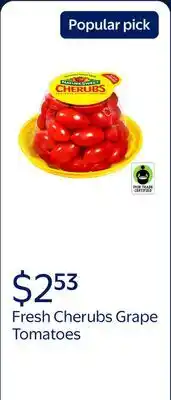 Walmart Fresh Cherubs Grape Tomatoes, 10 oz Package offer