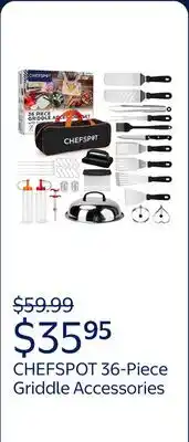 Walmart CHEFSPOT 36-Piece Griddle Accessories for Blackstone, BBQ, Flat Top Grilling Spatula Kit offer