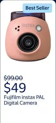 Walmart Fujifilm instax PAL Digital Camera, Pink offer
