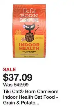 Petsmart Tiki Cat Born Carnivore Indoor Health Cat Food - Grain & Potato Free, High Protein offer