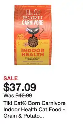 Petsmart Tiki Cat Born Carnivore Indoor Health Cat Food - Grain & Potato Free, High Protein offer