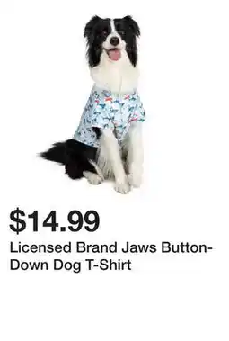 Petsmart Licensed Brand Jaws Button-Down Dog T-Shirt offer