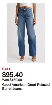 Nordstrom Good American Good Relaxed Barrel Jeans offer