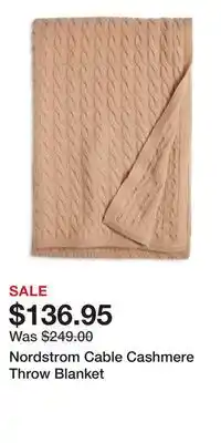 Nordstrom Nordstrom Cable Cashmere Throw Blanket offer