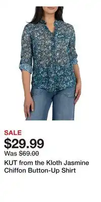 Nordstrom KUT from the Kloth Jasmine Chiffon Button-Up Shirt offer