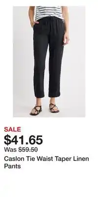 Nordstrom Caslon Tie Waist Taper Linen Pants offer