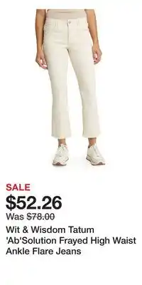 Nordstrom Wit & Wisdom Tatum 'Ab'Solution Frayed High Waist Ankle Flare Jeans offer