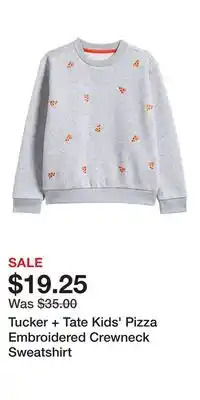 Nordstrom Tucker + Tate Kids' Pizza Embroidered Crewneck Sweatshirt offer
