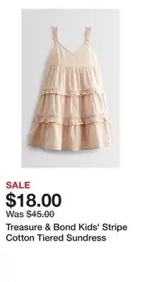 Nordstrom Treasure & Bond Kids' Stripe Cotton Tiered Sundress offer