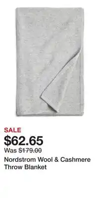 Nordstrom Nordstrom Wool & Cashmere Throw Blanket offer